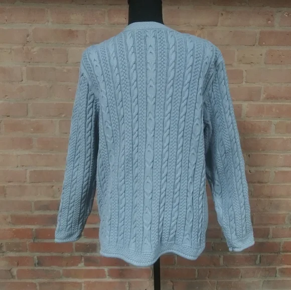 L.L. Bean | PRICE DROP! 🔥 Button Down Cableknit Cardigan - Picture 3 of 10